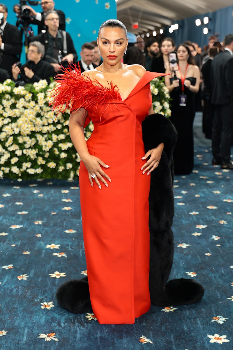 NEW YORK, NEW YORK - MAY 05: Paloma Elsesser attends the 2025 Met Gala Celebrating "Superfine: Tailo...