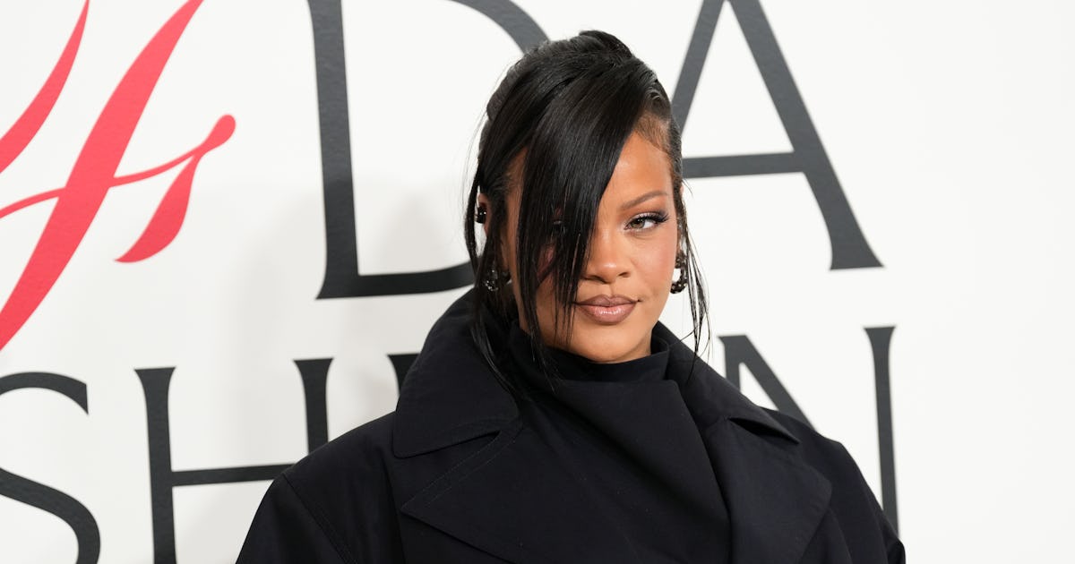 Rihanna Embraced The See-Through Trend With A Slitted Jacket