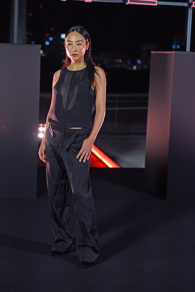 BERLIN, GERMANY - SEPTEMBER 30: Actress Greta Lee attends the "Tron: Ares" photocall at Humboldt For...