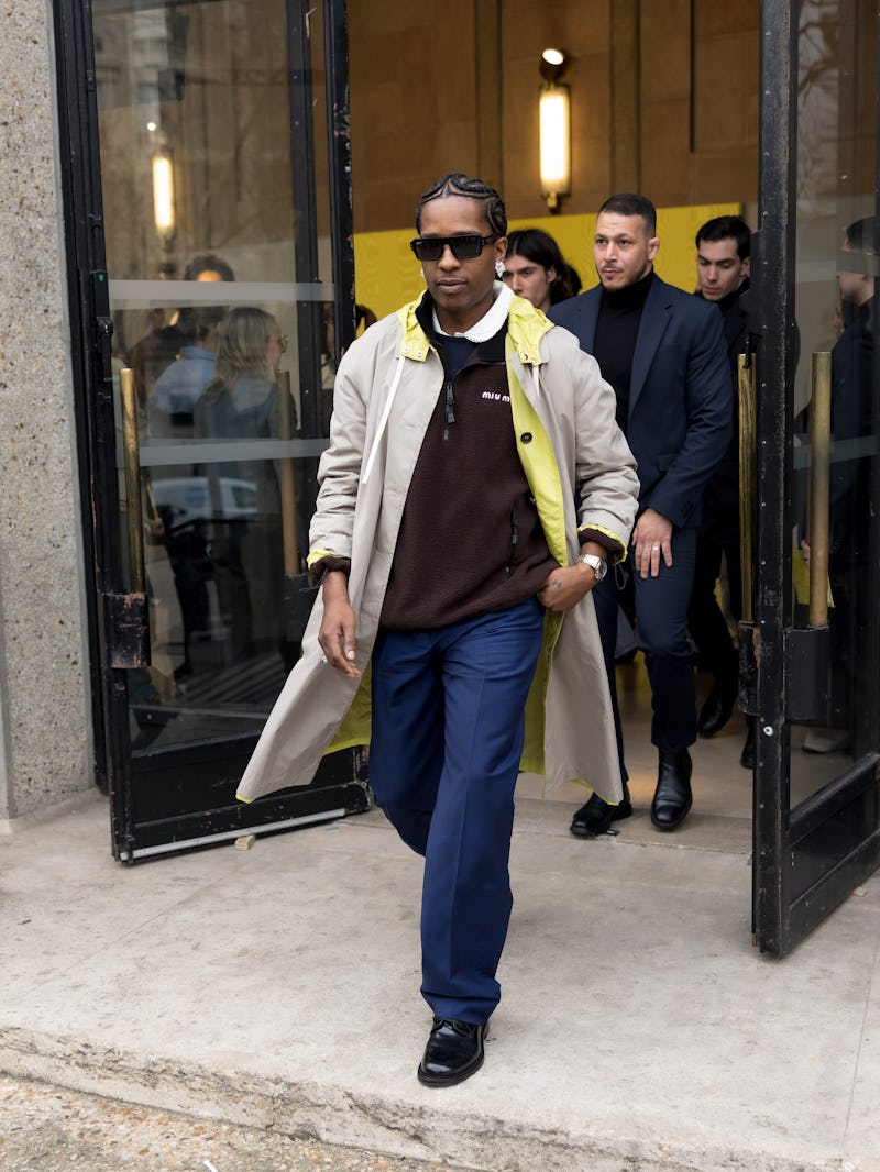 PARIS, FRANCE - MARCH 11: ASAP Rocky attends the Miu Miu Womenswear Fall/Winter 2025-2026 show as pa...