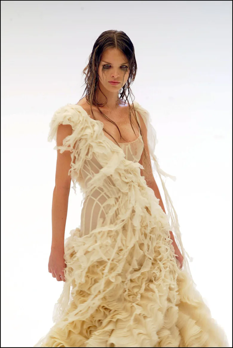 Alexander Mac Queen fashion show for the Spring-Summer 2003 Ready-to-wear collections In Paris, Fran...