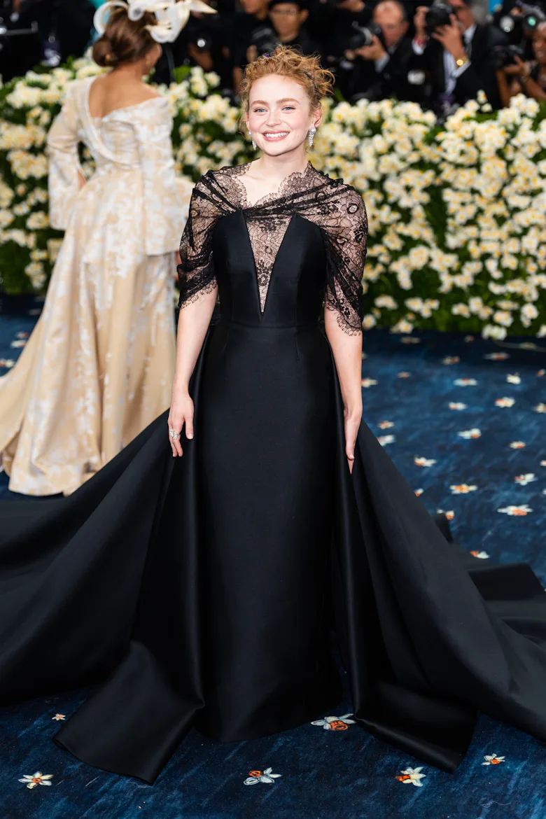 NEW YORK, NEW YORK - MAY 05: Sadie Sink attends the 2025 Met Gala Celebrating "Superfine: Tailoring ...