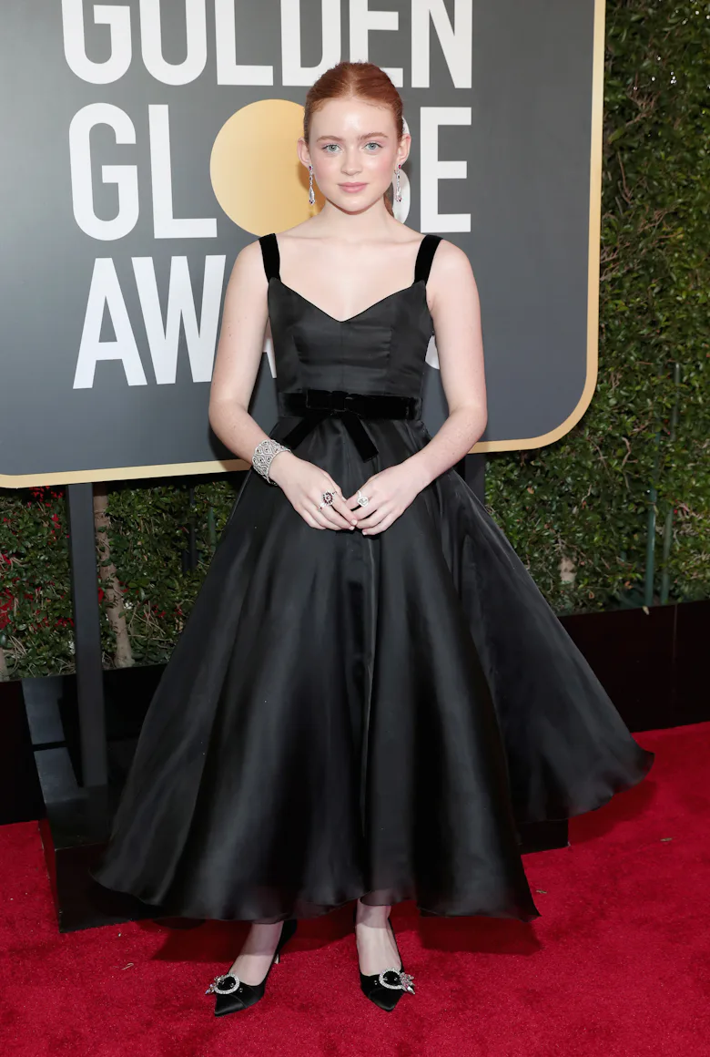 BEVERLY HILLS, CA - JANUARY 07: 75th ANNUAL GOLDEN GLOBE AWARDS -- Pictured: Sadie Sink arrives to ...