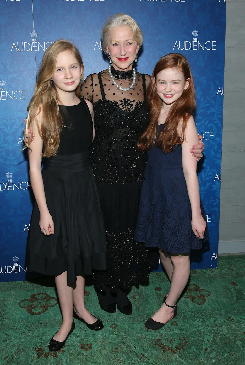 Actors Elizabeth Teeter, Helen Mirren and Sadie Sink attend the opening night after party for the Br...