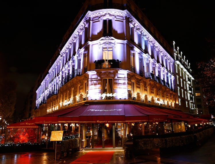 PARIS, FRANCE - NOVEMBER 17:  Illustration view of the Restaurant and Hotel Fouquets Barriere during...