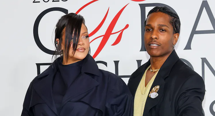 Rihanna and A$AP Rocky at the 2025 CFDA Fashion Awards held at The American Museum of Natural Histor...