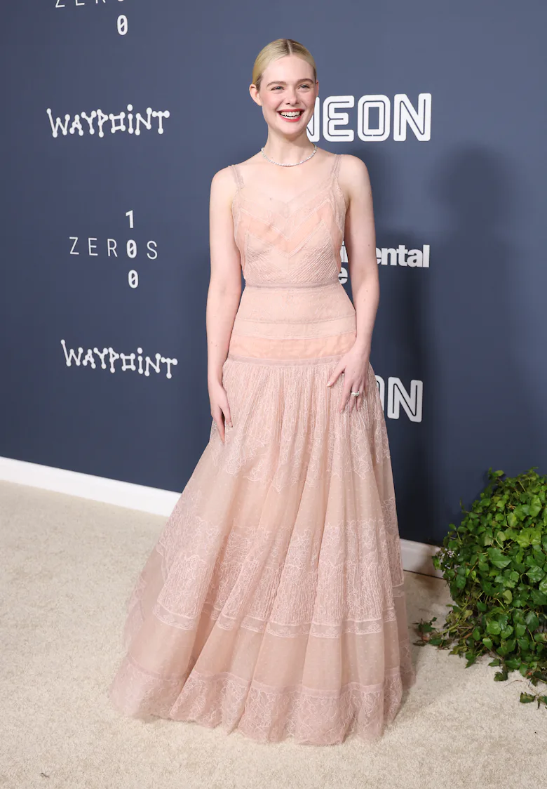 elle fanning red carpet dress Elle Fanning Emmys 2022 gown designed by 'The Great' costume designer