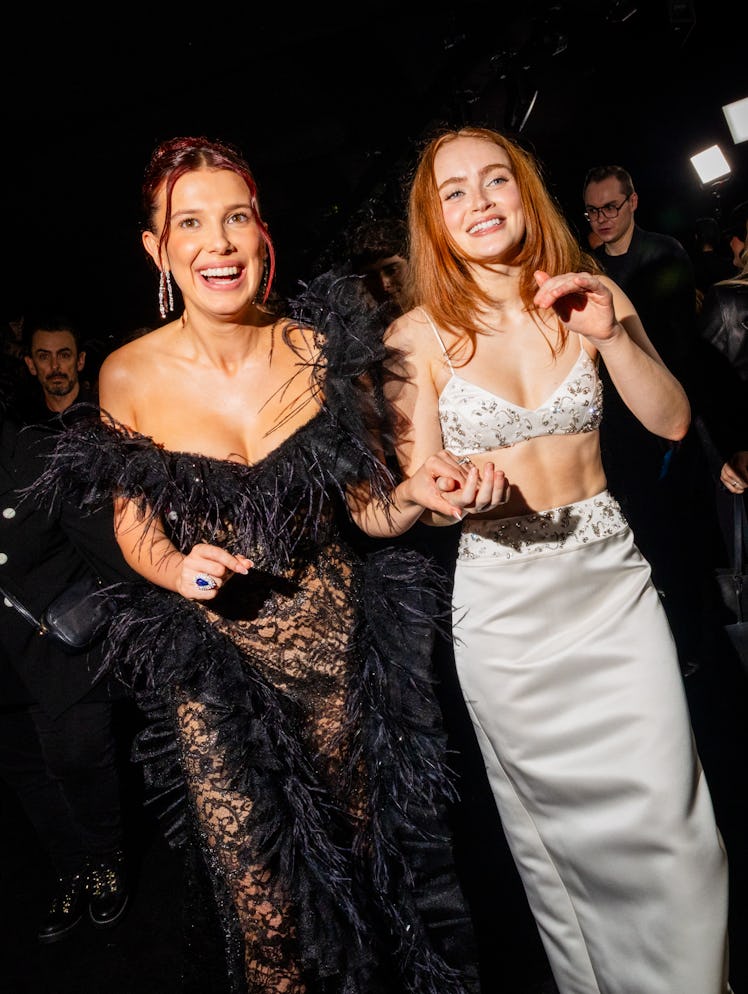 Millie Bobby Brown and Sadie Sink at the "Stranger Things" Los Angeles Premiere