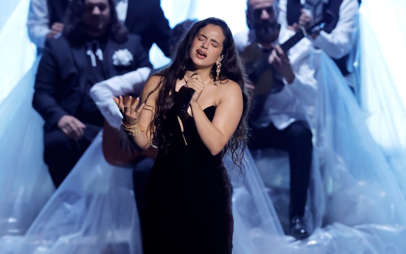SEVILLE, SPAIN - NOVEMBER 16: Rosalía performs onstage during The 24th Annual Latin Grammy Awards on...