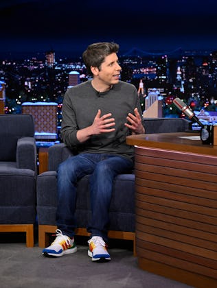 OpenAI CEO Sam Altman during an interview with host Jimmy Fallon on Monday, December 8, 2025