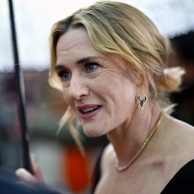 LONDON, ENGLAND - DECEMBER 03: Kate Winslet attends the "Goodbye June" World Premiere at the Curzon Mayfair on December 03, 2025 in London, England. (Photo by Gareth Cattermole/Getty Images)