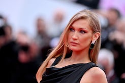 CANNES, FRANCE - MAY 13: Bella Hadid attends the red carpet for the opening ceremony and "Partir Un ...