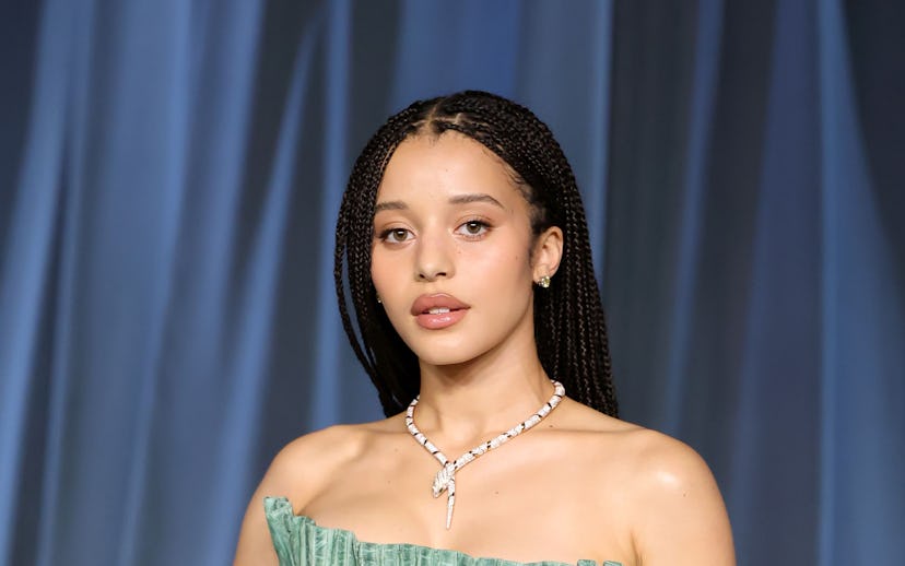 LOS ANGELES, CALIFORNIA - OCTOBER 18: (FOR EDITORIAL USE ONLY) Chase Infiniti attends the Academy Mu...