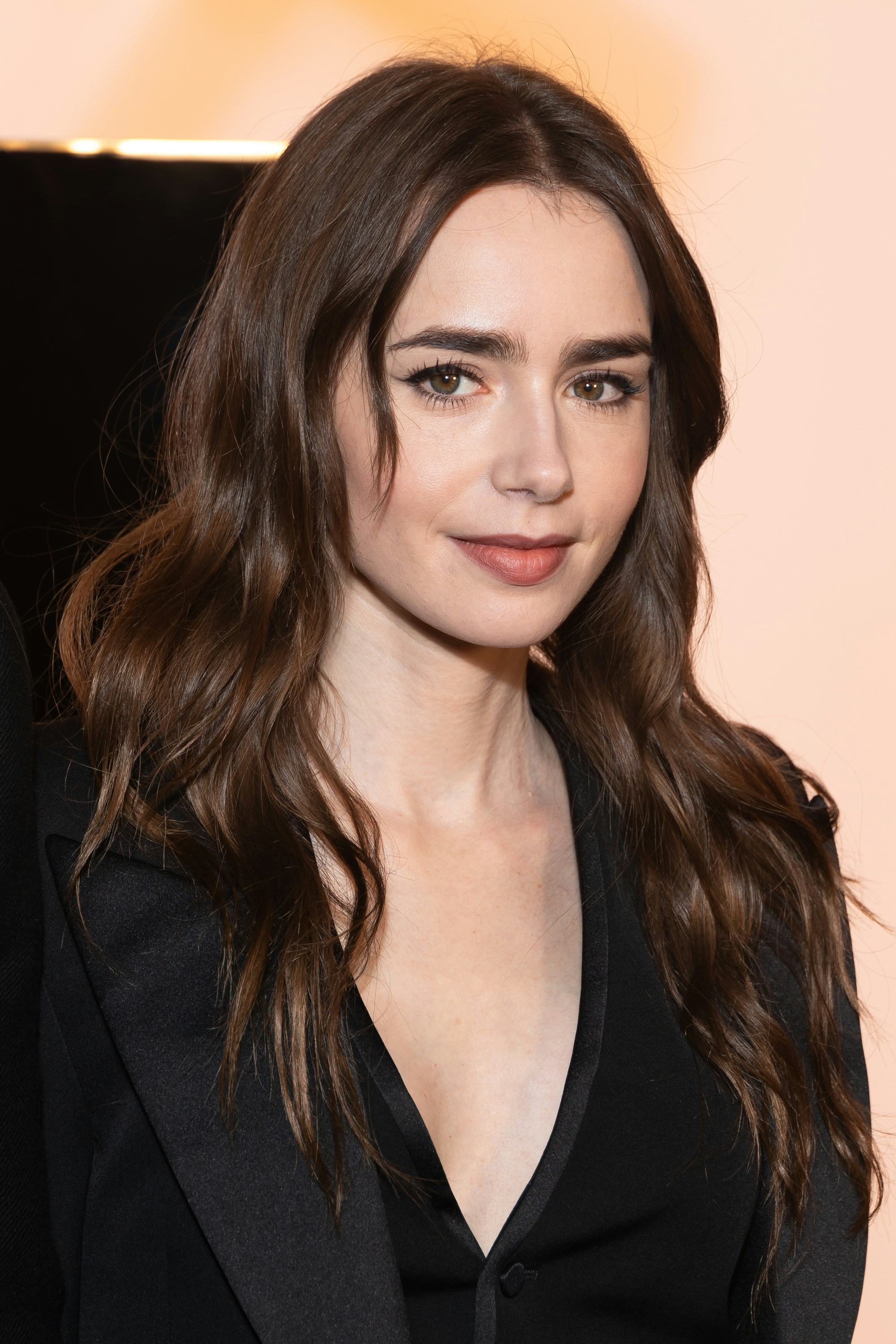 Lily Collins in close up 