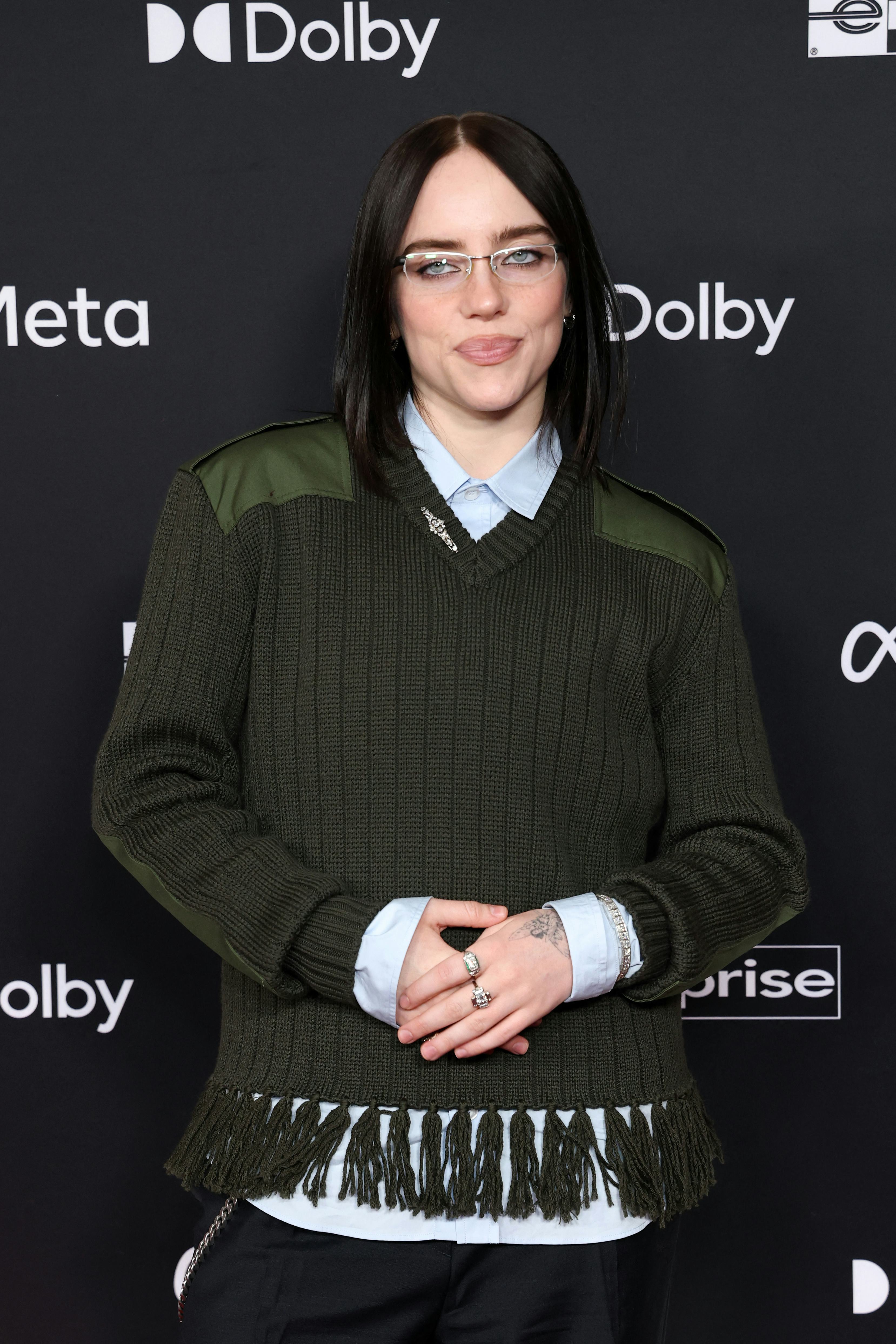 Billie Eilish's sheer ripped T-shirt is peak "naked dressing."