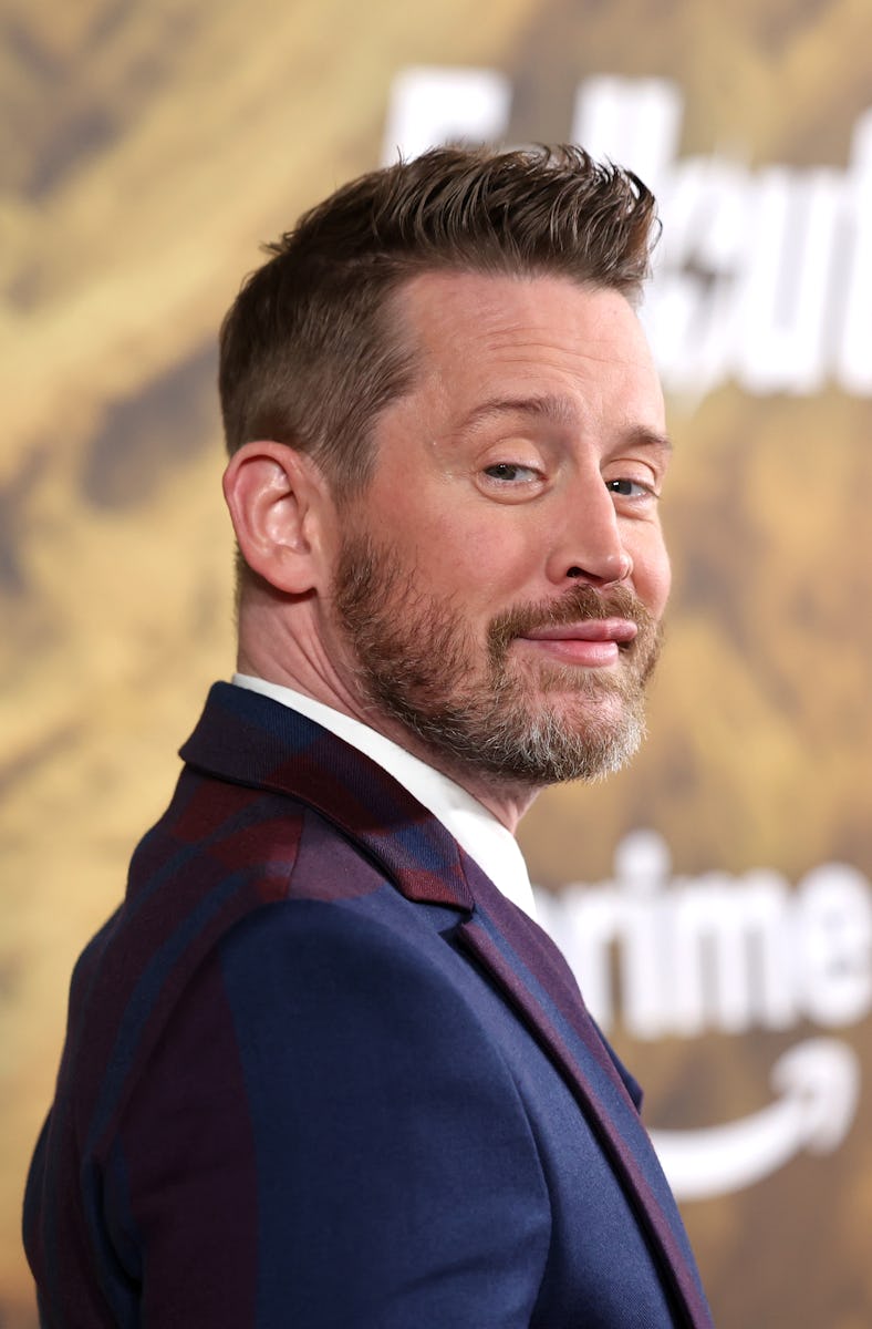 LOS ANGELES, CALIFORNIA - DECEMBER 08: Macaulay Culkin attends the “Fallout” season two red carpet p...