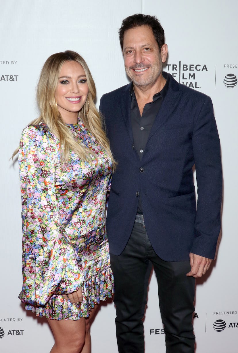 NEW YORK, NEW YORK - APRIL 25: Actress Hilary Duff and producer Darren Star attend the Tribeca TV sc...