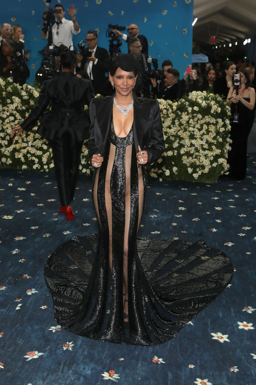 NEW YORK, NY - MAY 5: Halle Berry attends 2025 Met Gala Celebrating "Superfine: Tailoring Black Styl...
