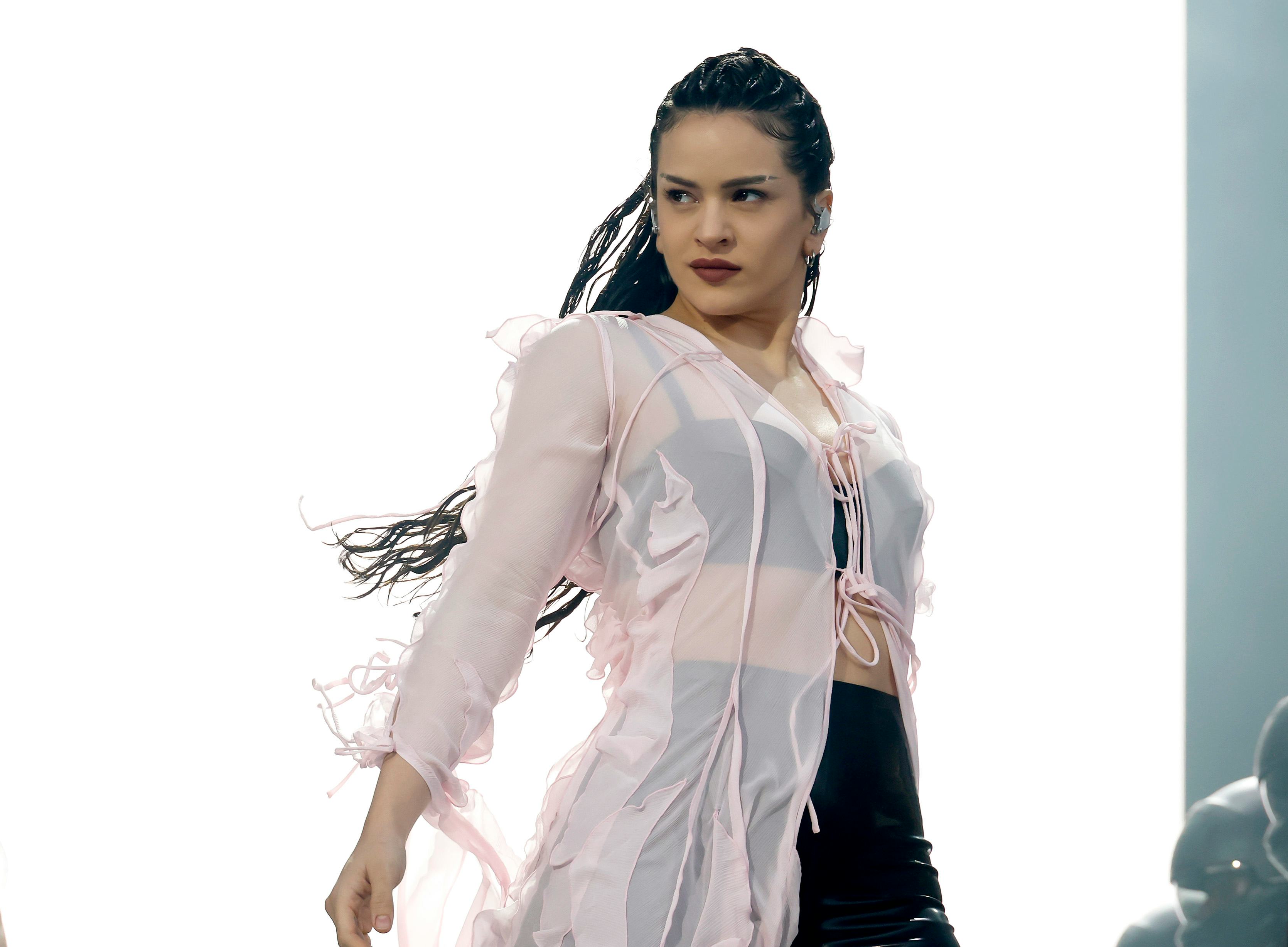 INDIO, CALIFORNIA - APRIL 15: Rosalía performs at the Coachella Stage during the 2023 Coachella Vall...