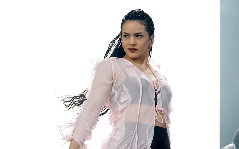 INDIO, CALIFORNIA - APRIL 15: Rosalía performs at the Coachella Stage during the 2023 Coachella Vall...