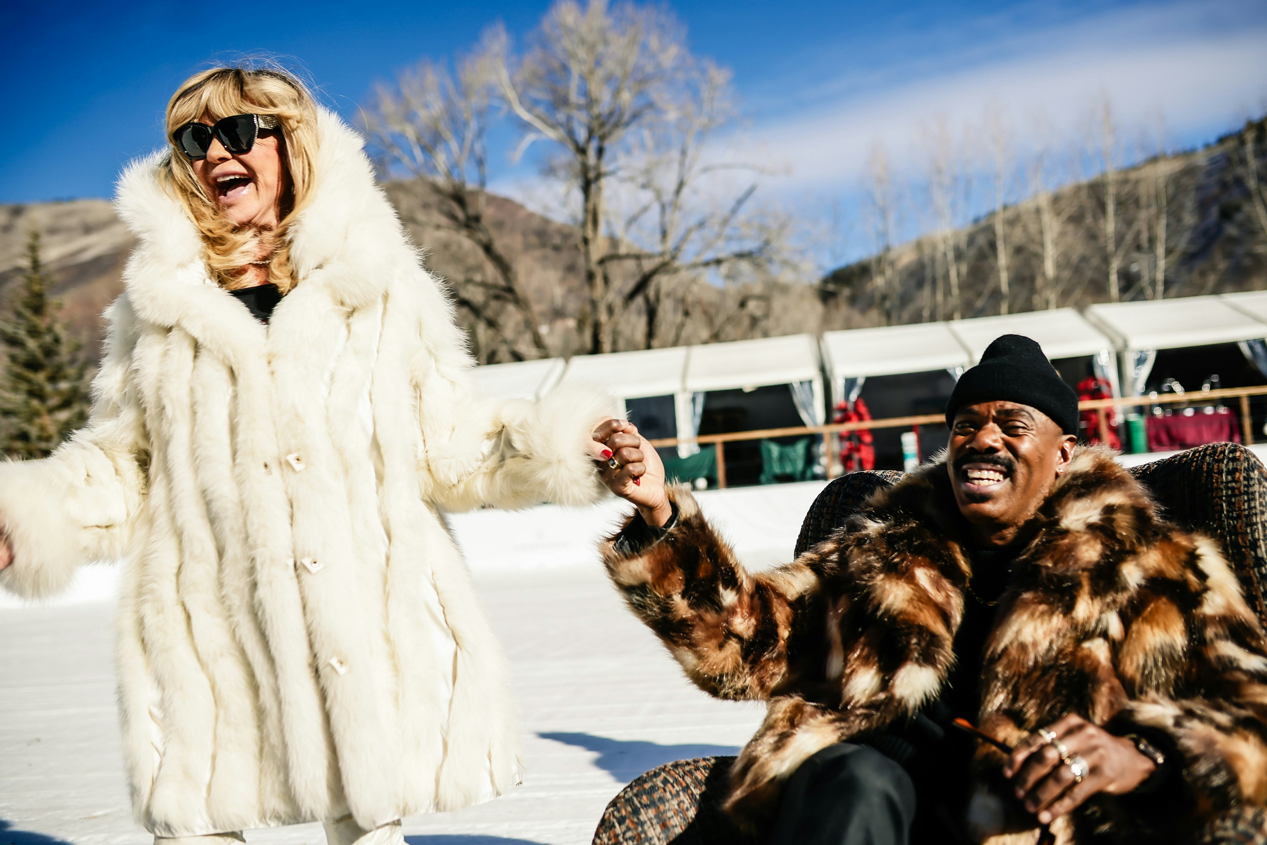 ASPEN, COLORADO - DECEMBER 18: (L-R) Goldie Hawn and Colman Domingo attend the St. Regis World Snow ...