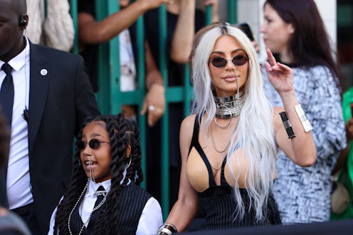 PARIS, FRANCE - JULY 06: Kim Kardashian and North West attend the Jean Paul Gaultier Couture Fall Wi...