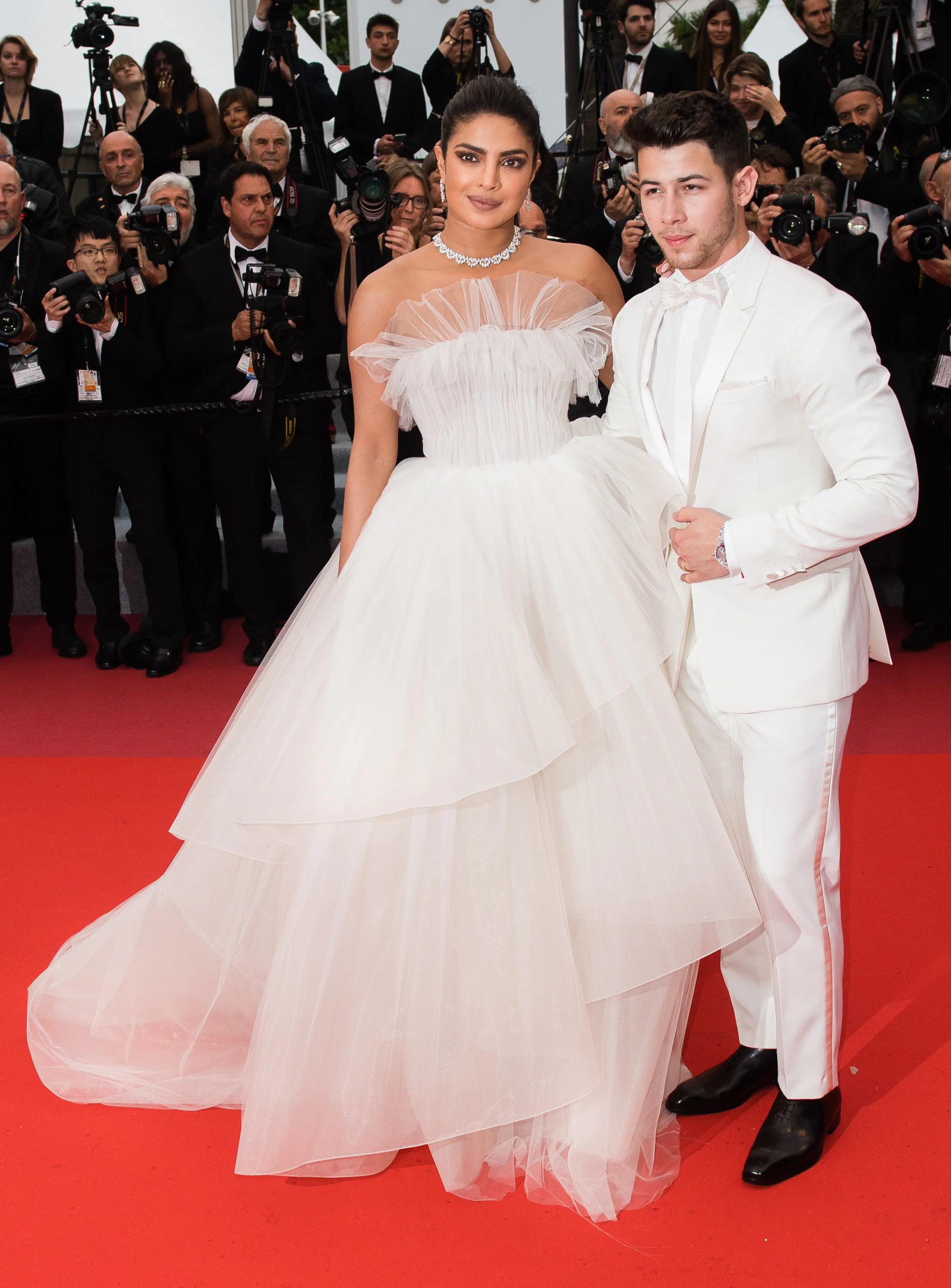 Priyanka Chopra and her husband Nick Jonas  attend the screening of "Les Plus Belles Annees D'Une Vi...