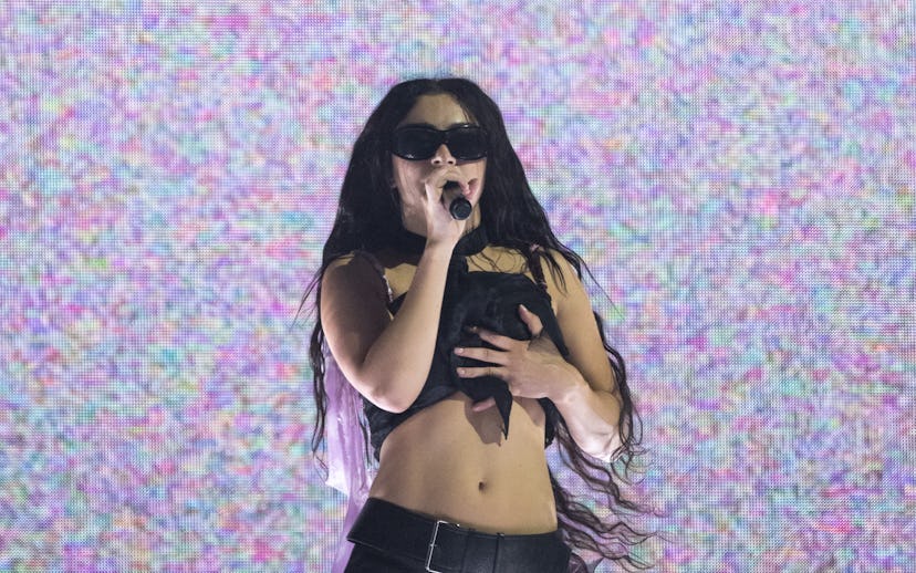 GLASTONBURY, ENGLAND - JUNE 28: (EDITORIAL USE ONLY) Charli XCX performs on The Other Stage during d...