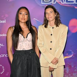 Christen Press, Tobin Heath at the USWNTPA Players Ball held at Rolling Greens on July 15, 2025 in L...