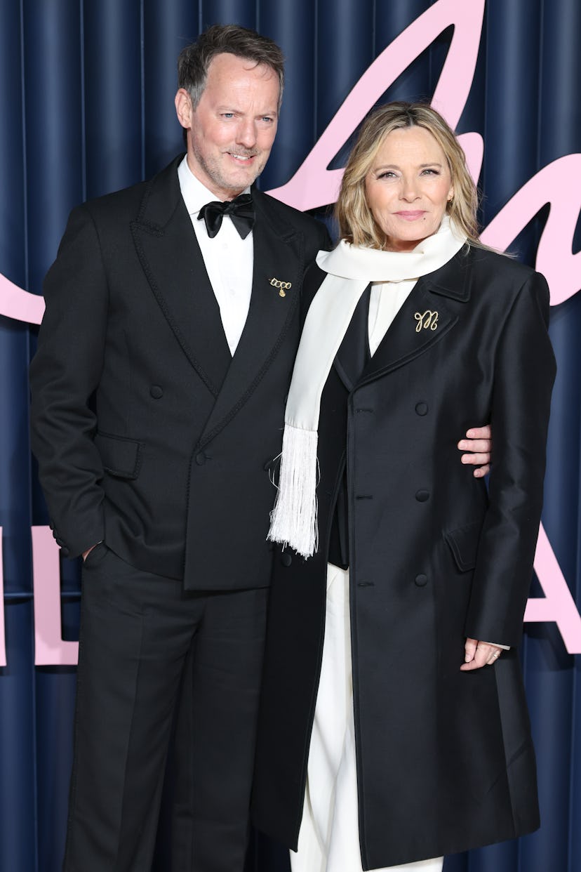 LONDON, ENGLAND - DECEMBER 01: Russell Thomas and Kim Cattrall attend The Fashion Awards 2025 presen...