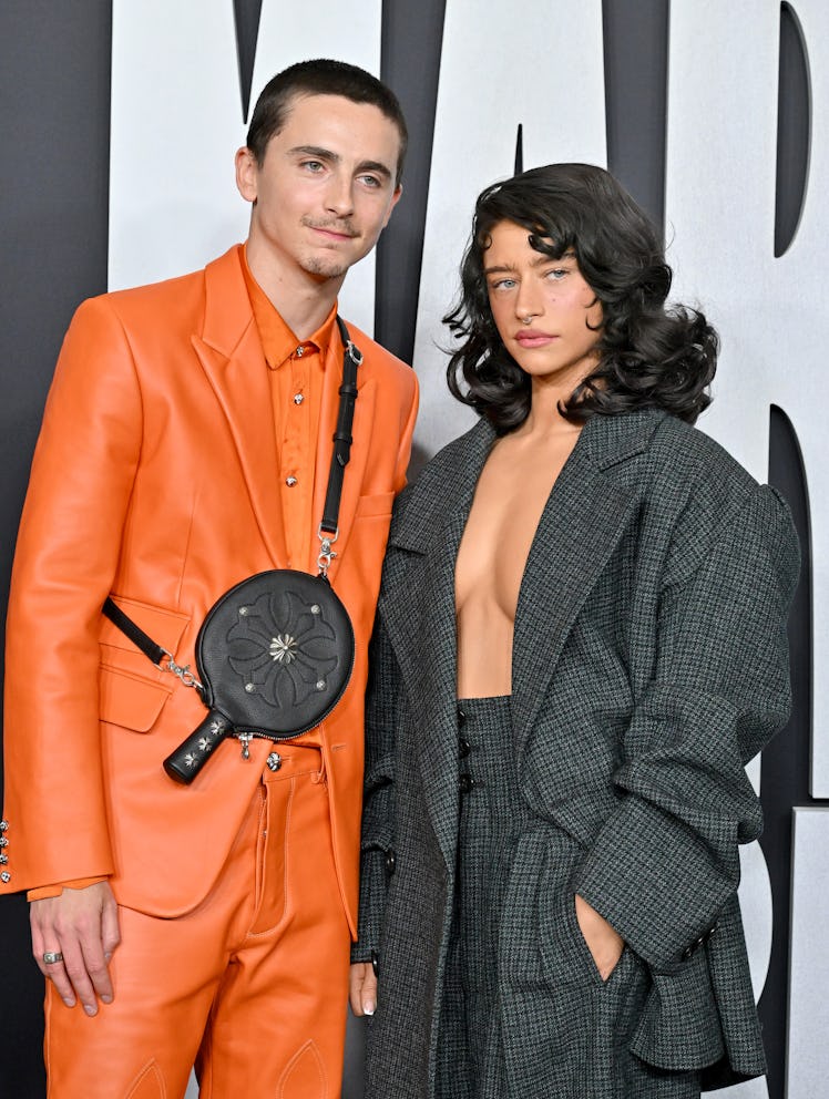 BEVERLY HILLS, CALIFORNIA - DECEMBER 08: Timothée Chalamet and Odessa A'zion attend the Los Angeles ...
