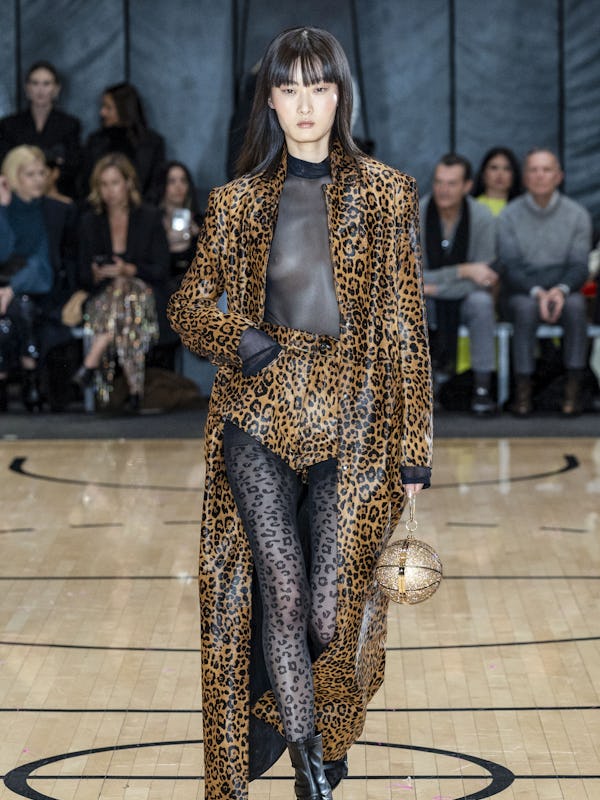 A model walks the runway during the Lapointe Ready to Wear Fall/Winter 2025-2026 fashion show as par…