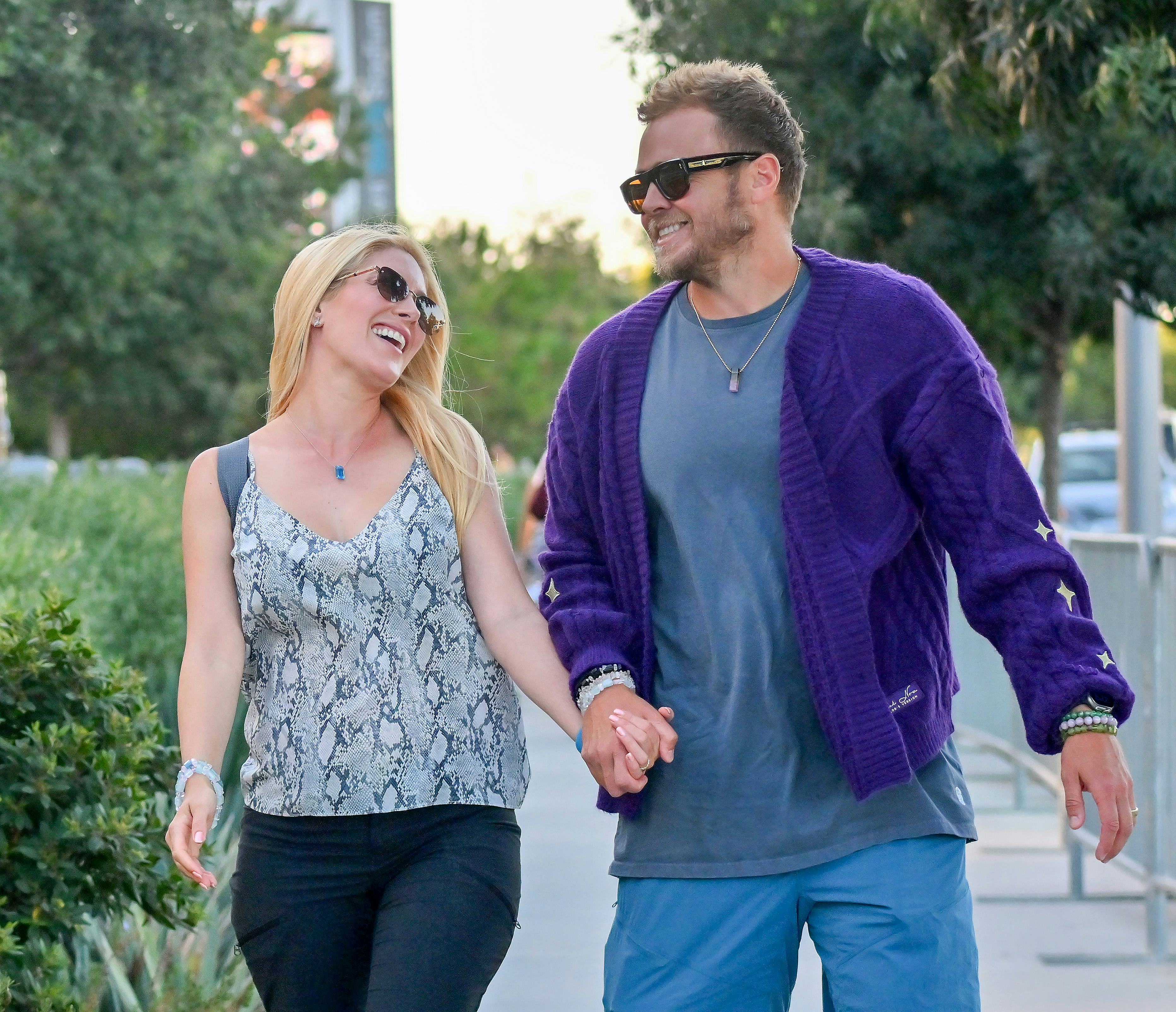 Heidi Montag and Spencer Pratt arriving at Sofi Stadium to see Taylor Swift