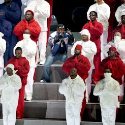 NEW ORLEANS, LOUISIANA - FEBRUARY 09: Kendrick Lamar performs onstage during Apple Music Super Bowl ...