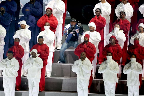 NEW ORLEANS, LOUISIANA - FEBRUARY 09: Kendrick Lamar performs onstage during Apple Music Super Bowl ...