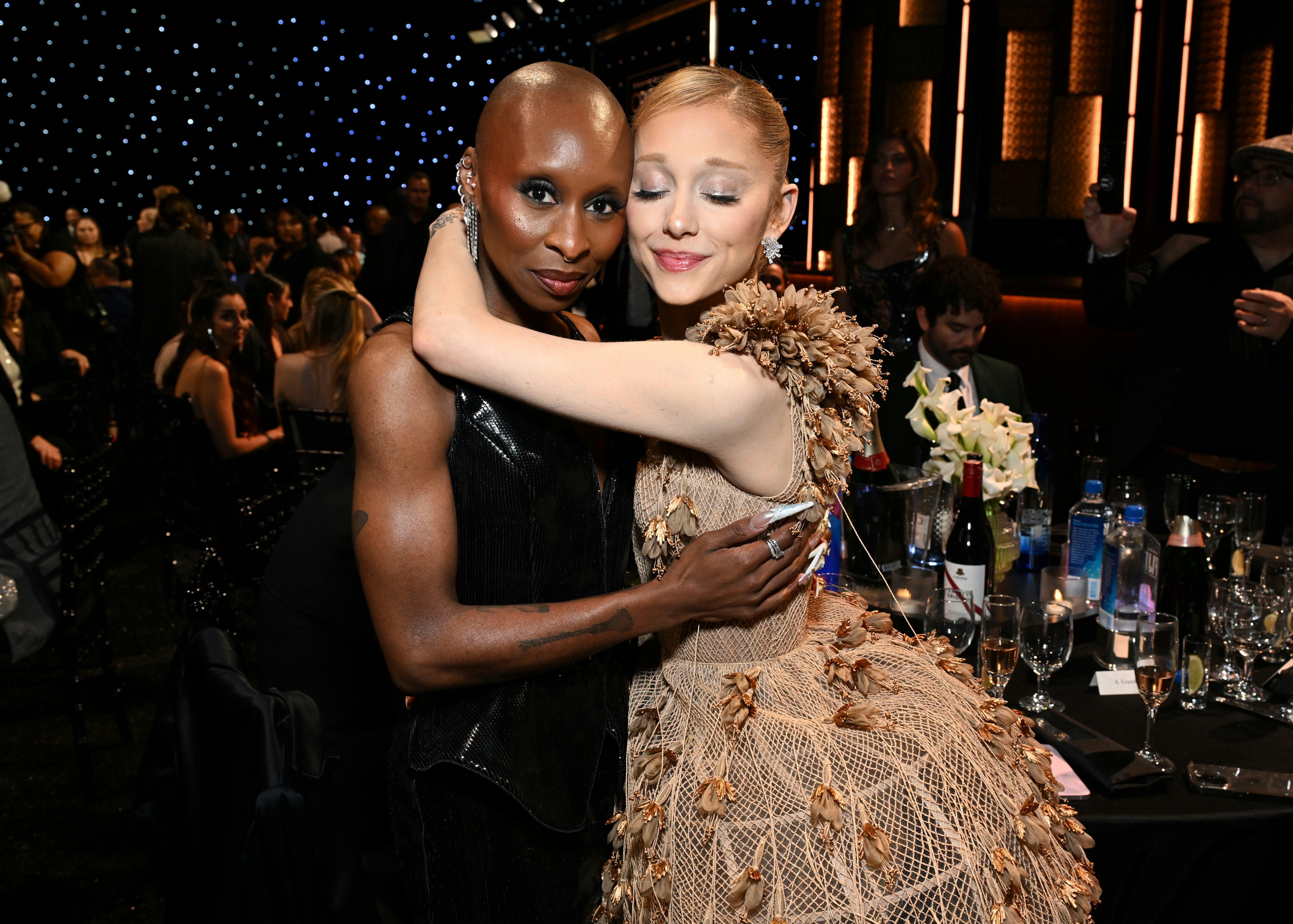 Cynthia Erivo and Ariana Grande attend the 30th Annual Critics Choice Awards