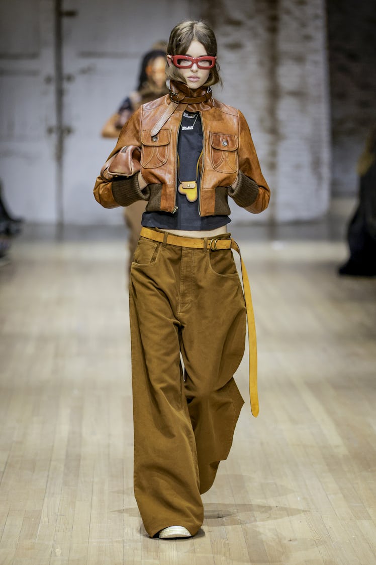 NEW YORK, USA - FEBRUARY 10: A model walks the runway during the Coach Ready to Wear Fall/Winter 202...