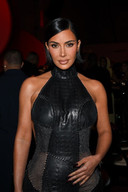 Kim Kardashian wore a nude bodysuit for SKIMS.