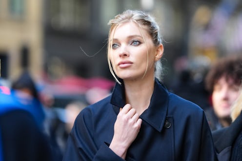 NEW YORK, NEW YORK - FEBRUARY 07: Elsa Hosk is seen, outside Calvin Klein, during New York fashion W...