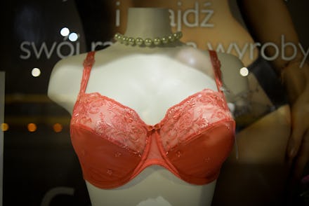 A window display at a lingerie shop is seen in the Praga-South district of Warsaw, Poland on Februar...