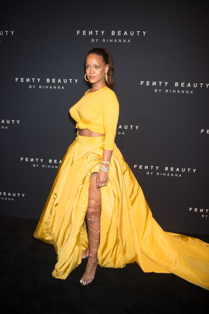 Рианна прибывает, чтобы отпраздновать запуск своего бренда красоты, Fenty Beauty of Rihanna, 7 сентября ...