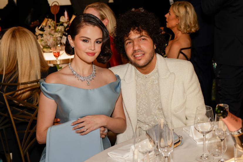 Selena Gomez and Benny Blanco attend the 82nd Annual Golden Globe Awards