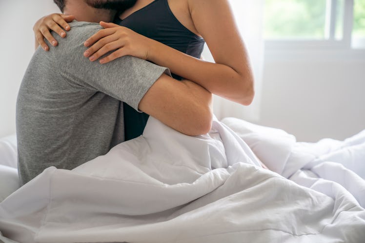 a couple hooking up, showing an example of when the man is actually good in bed