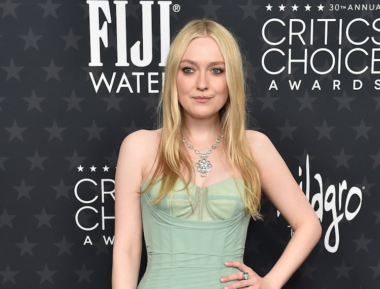 Dakota Fanning at the 30th Annual Critics Choice Awards held at The Barker Hangar on February 7, 202...