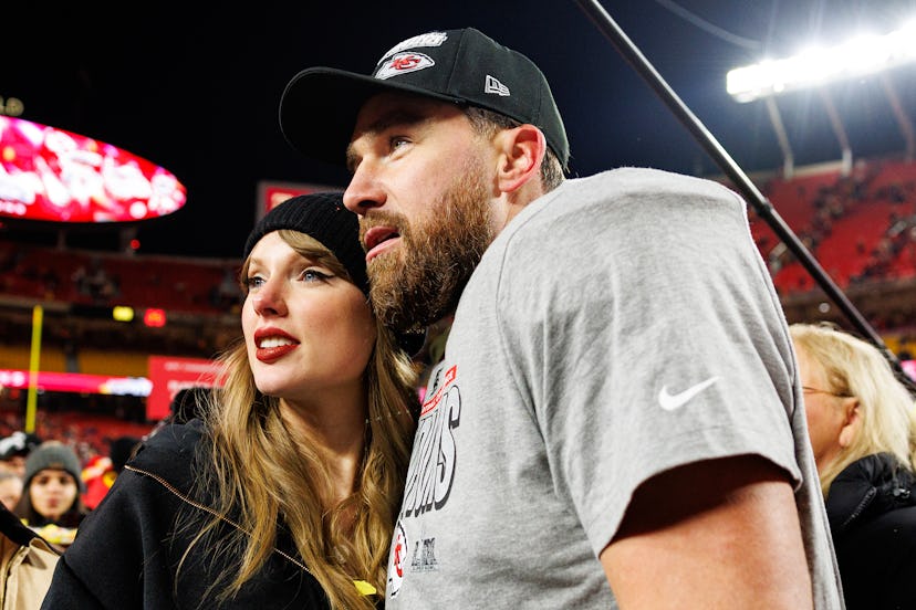 Travis Kelce is listening to Taylor Swift songs to cope with the Chiefs' Super Bowl loss.
