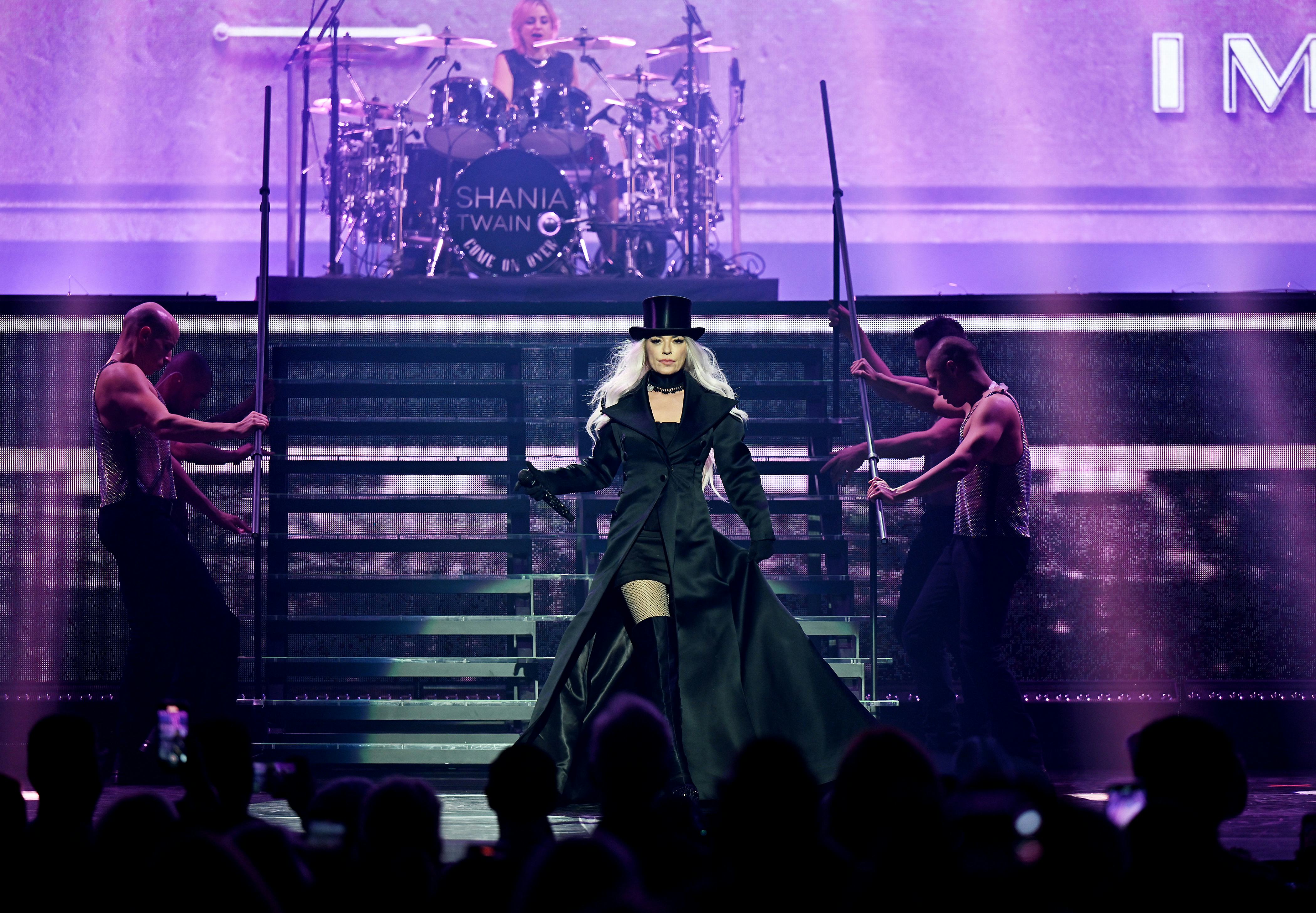 Shania Twain performs at the grand opening of her Come on Over residency in Vegas.