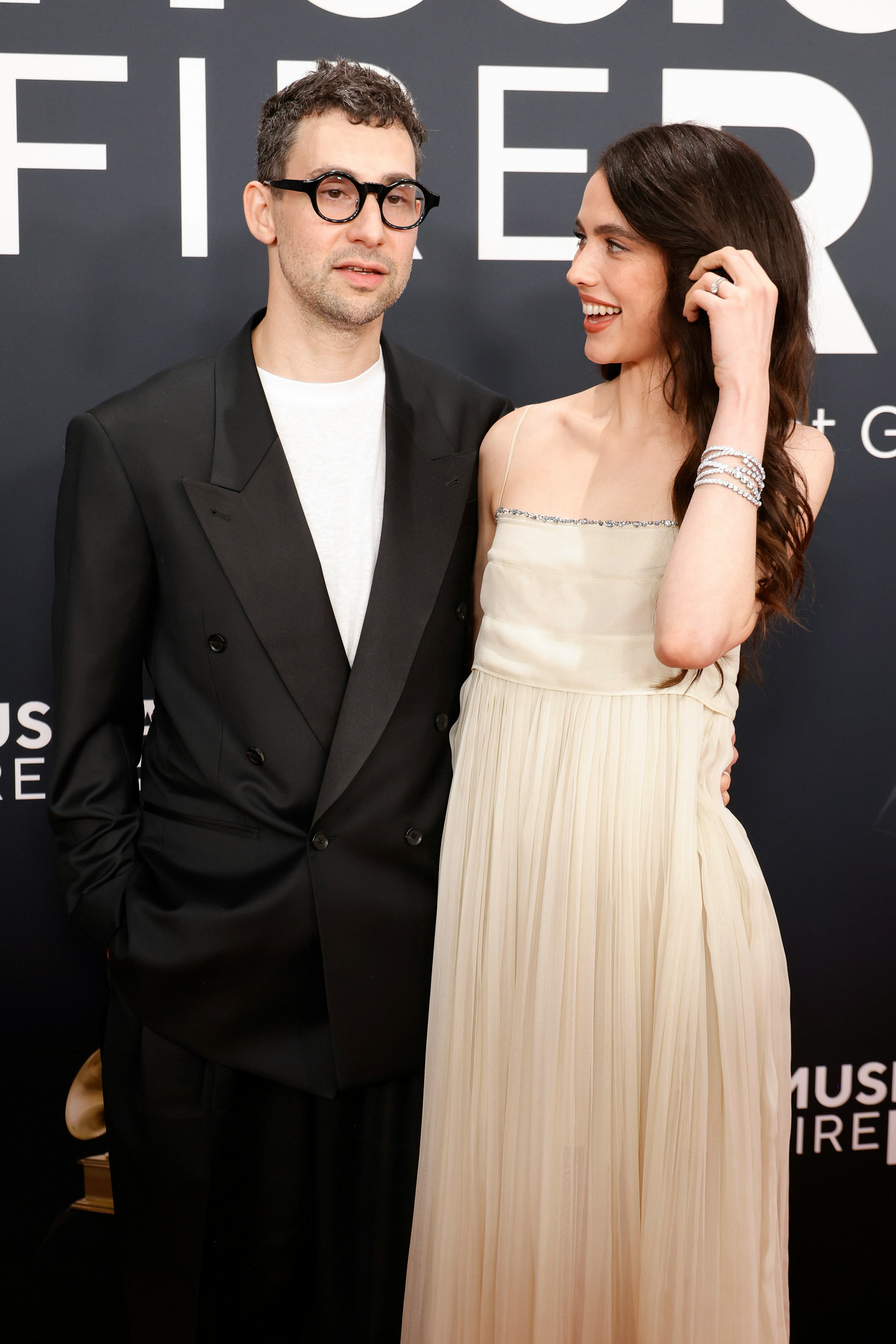 Jack Antonoff and Margaret Qualley attend the 67th GRAMMY Awards 