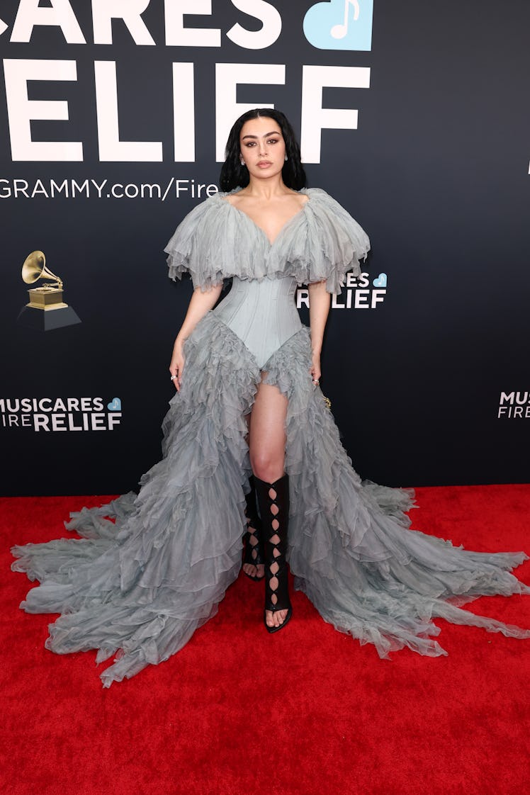 LOS ANGELES, CALIFORNIA - FEBRUARY 02: Charli XCX attends the 67th Annual GRAMMY Awards on February ...