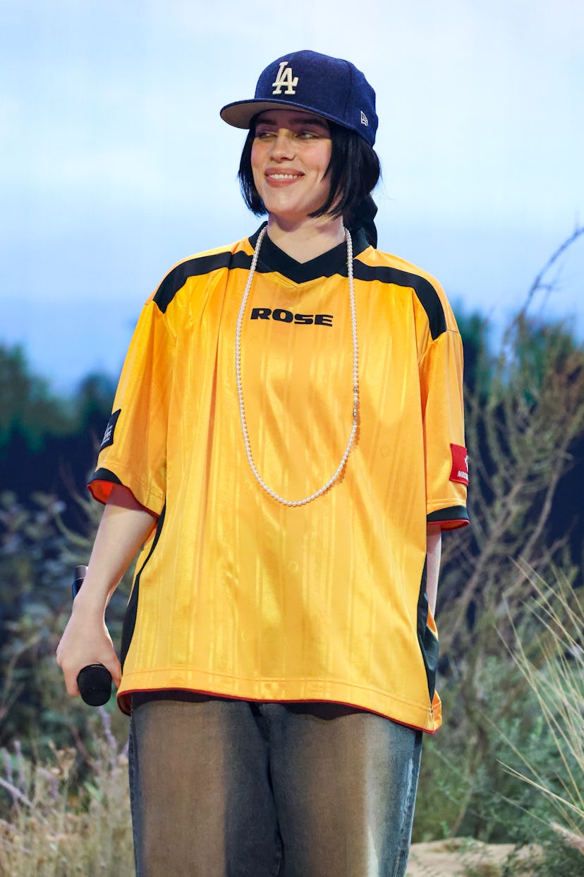 Billie Eilish performing at the 2025 grammys