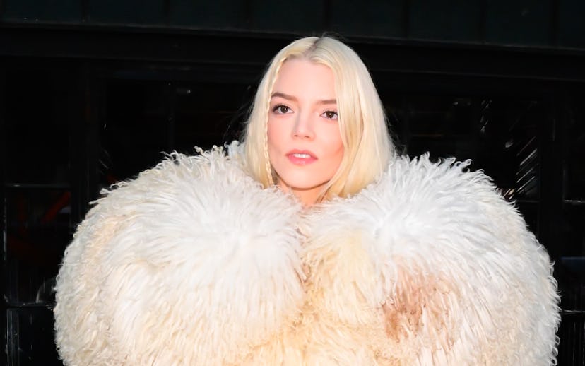 NEW YORK, NEW YORK - FEBRUARY 04: Actress Anya Taylor-Joy is seen walking in Soho on February 04, 20...